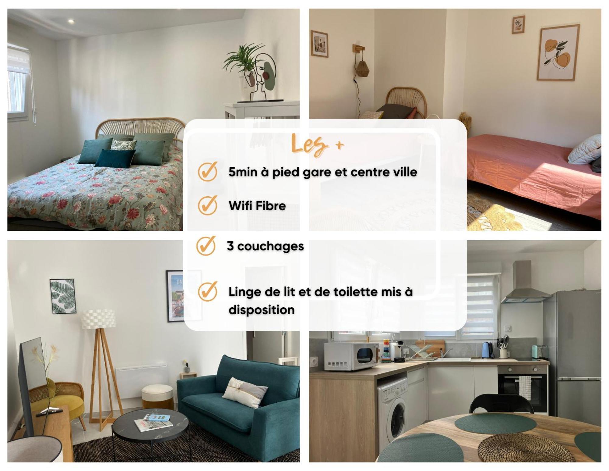 Dewailly, 2 Chambres, 3 Lits, Elegant, 700M Centre Ville Amiens Eksteriør bilde